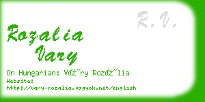 rozalia vary business card